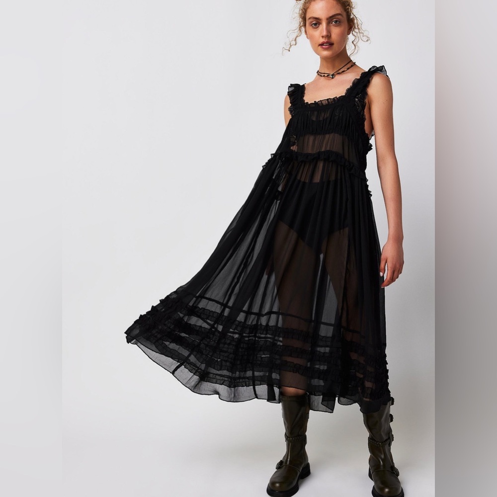 ISO Free people moon phase midi dress in black